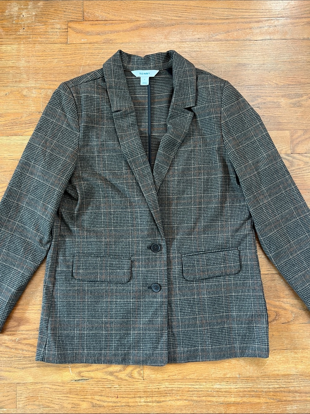 Old Navy Plaid Blazer Taylor Classic Career Dark Academica Sz S